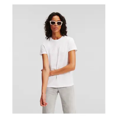 Tričko karl lagerfeld karl embellished t-shirt white