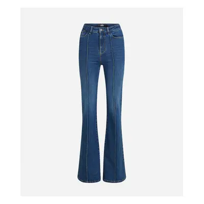 Džíny karl lagerfeld klxav high waist denim pants dark blue2