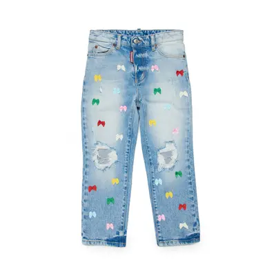 Džíny dsquared boston jean trousers blue denim