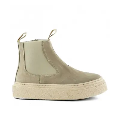 Kotníková obuv mm6 suede platform chelsea boots sand