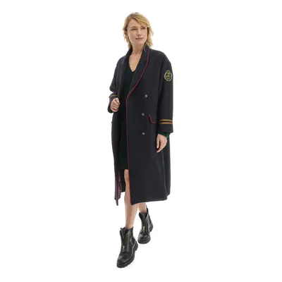 Kabát la martina woman outdoor diagonal double navy blazer