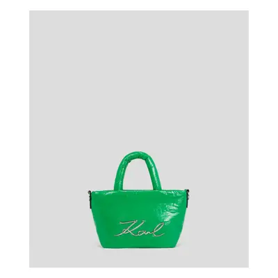 Kabelka karl lagerfeld k/signature soft sm tote nylon basil green