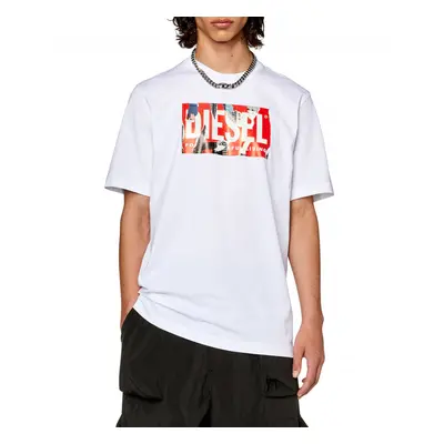 Tričko diesel t-just-l13 t-shirt bright white