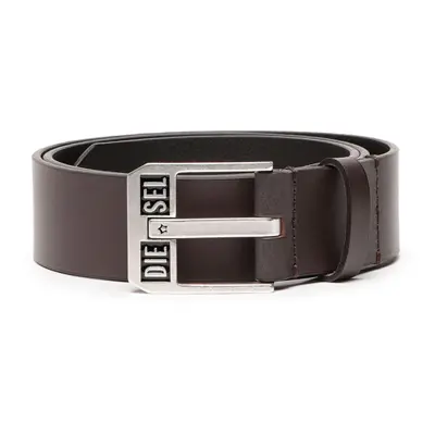 Opasek diesel diesel logo bluestar ii belt dark brown/argento america