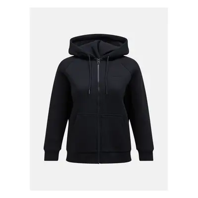 Mikina peak performance w original small logo zip black/grey melange