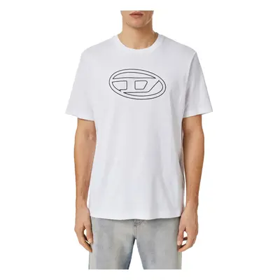 Tričko diesel t-just-bigoval t-shirt bright white