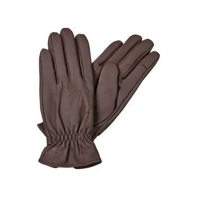 Rukavice camel active leather gloves dark brown