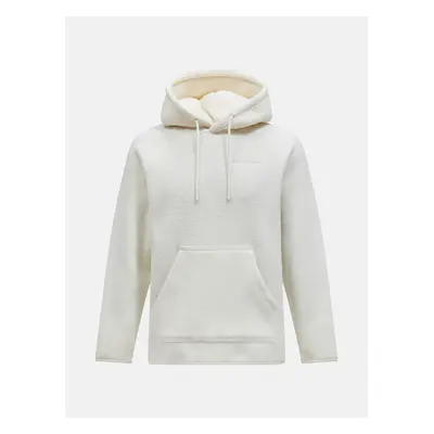 Mikina peak performance m fleece hood vintage white/warm blush