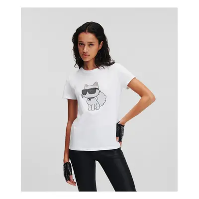 Tričko karl lagerfeld ikonik 2.0 choupette rs tee white