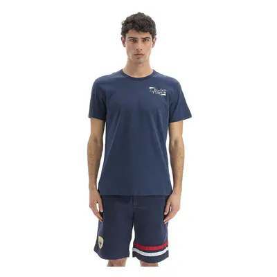 Tričko la martina man t-shirt s/s slub jersey navy