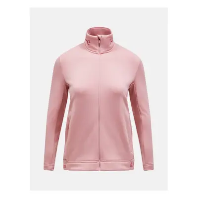 Mikina peak performance w rider tech zip jacket warm blush/ombre blue