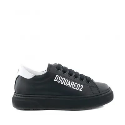 Tenisky dsquared logo print boxer sneakers lace up black