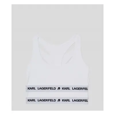 Spodní prádlo karl lagerfeld logo bralette 2-pack white