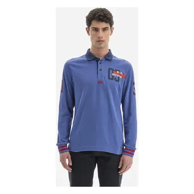 Polokošile la martina man polo l/s heavy jersey bijou blue