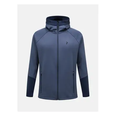 Mikina peak performance rider zip hood ombre blue/orange dune/shallow