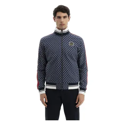 Mikina la martina man full zip jacquard interloc navy/off white