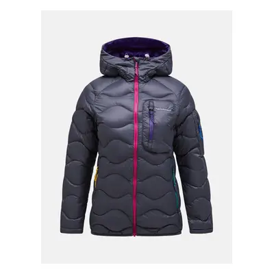 Bunda peak performance w helium utility down hood jacket motion grey/wander