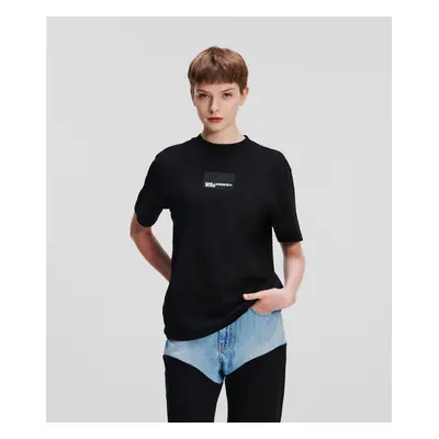 Tričko karl lagerfeld jeans klj regular sslv logo tee black