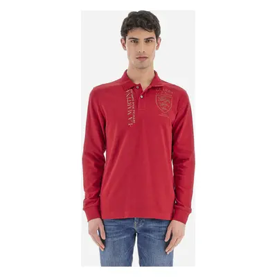 Polokošile la martina man polo l/s heavy jersey barbados cherry