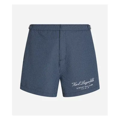 Plavky karl lagerfeld hotel karl striped boardshorts tonal black stripe