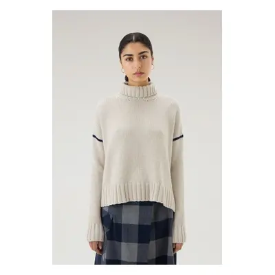 Rolák woolrich wool cable' turtleneck milky cream