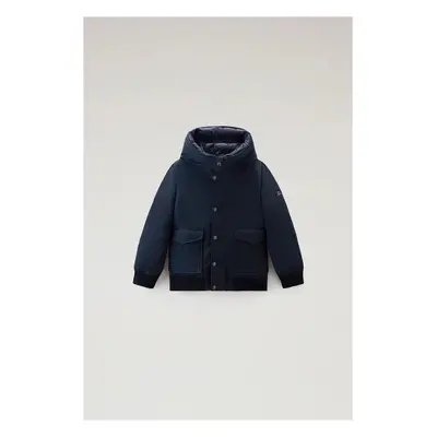 Bunda woolrich polar bomber melton blue