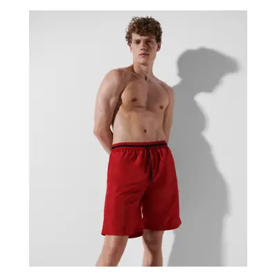 Plavky karl lagerfeld ikonik 2.0 long boardshorts haute red