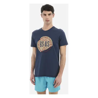 Tričko la martina man t-shirt s/s jersey navy