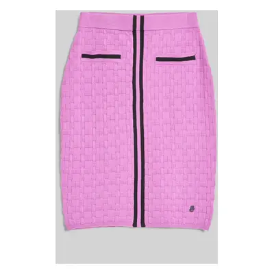 Sukně karl lagerfeld textured classic knit skirt iris orchid/black