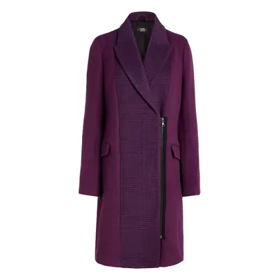 Kabát karl lagerfeld contrast panel zip coat phlox