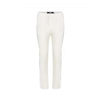 Kalhoty karl lagerfeld punto pants off white