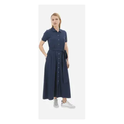 Šaty la martina woman piquet long dress pique navy