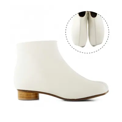 Kotníková obuv mm6 anatomic classic ankle boots off white