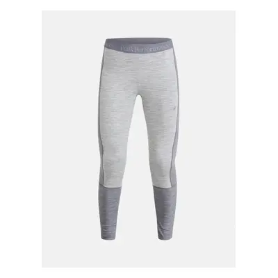 Termo prádlo peak performance w magic long john med grey melange/blue shadow