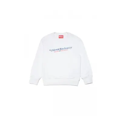 Mikina diesel sginnind over sweat-shirt white