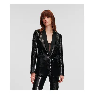 Blejzr karl lagerfeld sequin evening blazer black