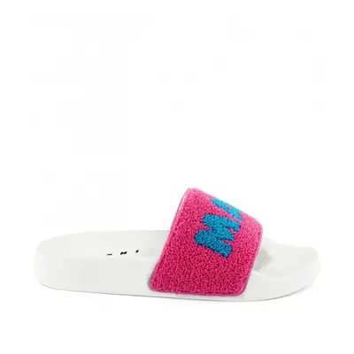 Pantofle marni terrycloth maxi logo sandals fuxia