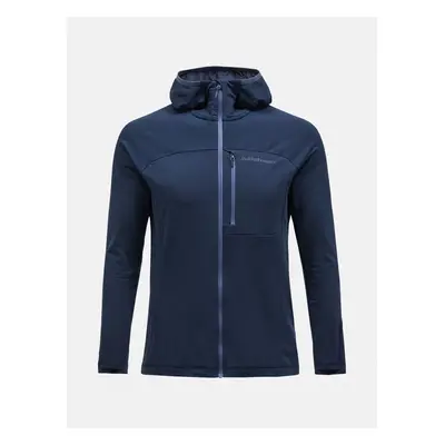 Mikina peak performance light zip hood fleece salute blue/ombre blue