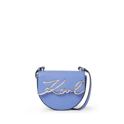 Kabelka karl lagerfeld k/signature sm saddle bag juniper blue