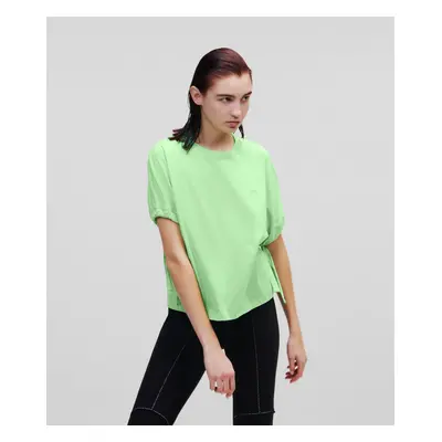 Tričko karl lagerfeld drawcord sleeve t-shirt summer green