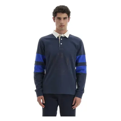 Polokošile la martina man polo l/s jersey rugby navy