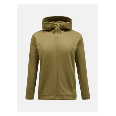 Mikina peak performance m rider tech zip hood snap green/olive extreme