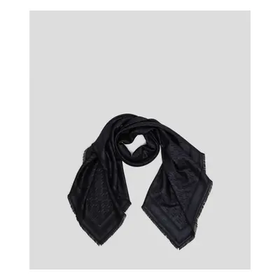 Šála karl lagerfeld k/monogram jcqrd metal scarf blue