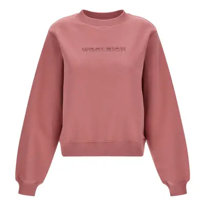 Mikina woolrich woolrich logo sweatshirt dry rose