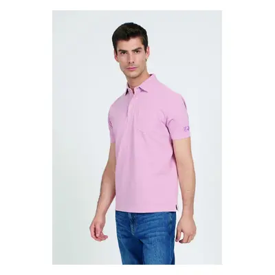 Polokošile la martina man s/s polo cotton piquet pastel lavander