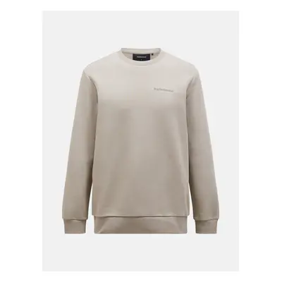 Mikina peak performance original small logo crew avid beige