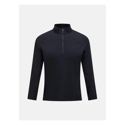 Termo prádlo peak performance m magic half zip black/grey melange