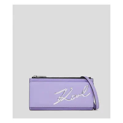 Peněženka karl lagerfeld k/signature 2.0 crossbody wt iris purple