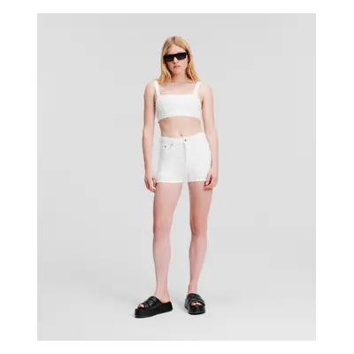 Šortky karl lagerfeld jeans klj hr boucle short white boucle