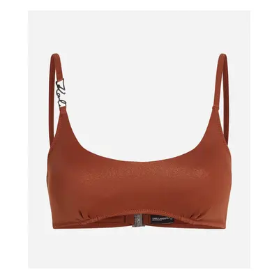 Plavky karl lagerfeld karl dna glam scoop top copper